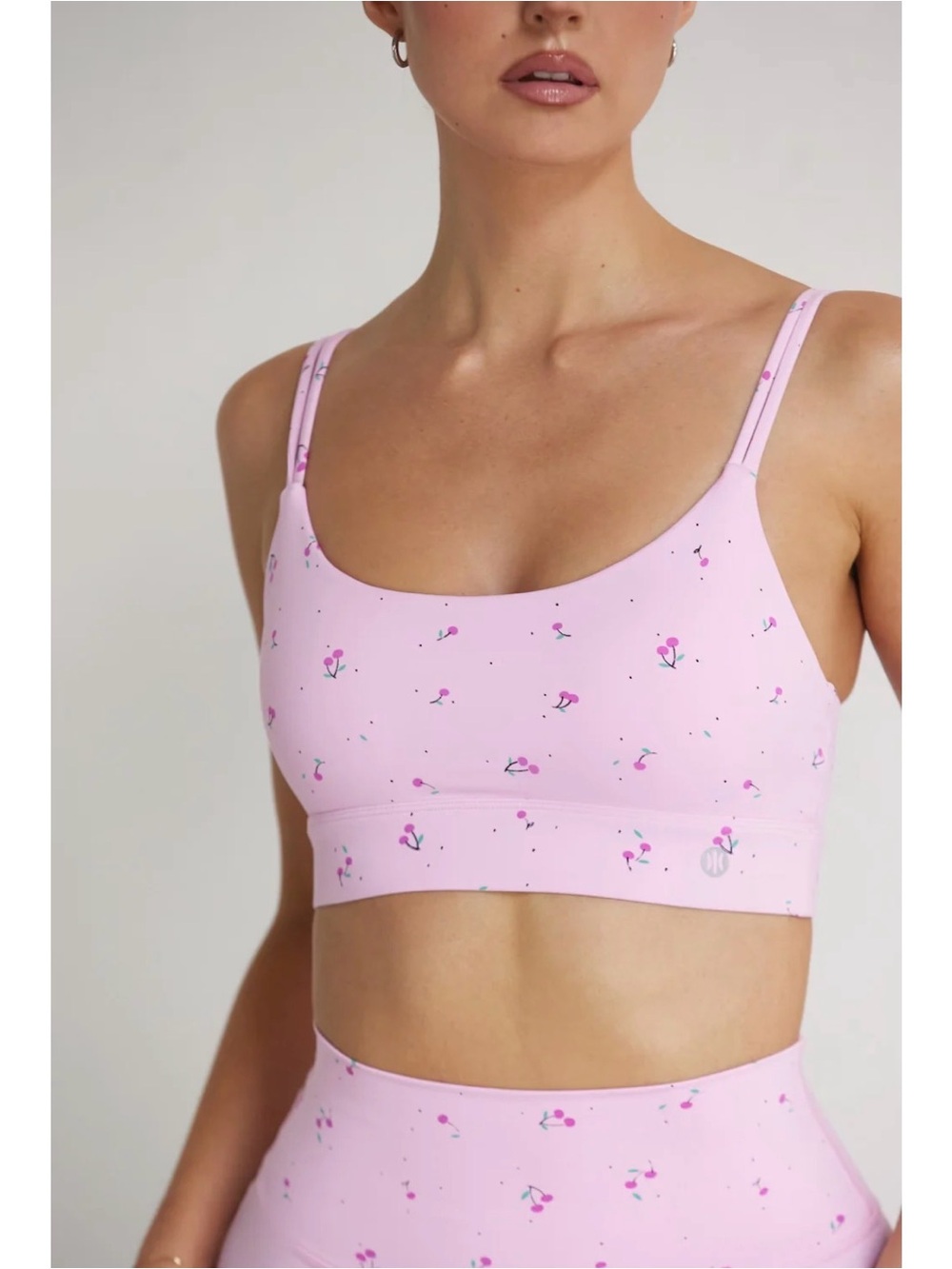 Astoria Activewear Luxe Blossom Cherry Print Sports Bra size L